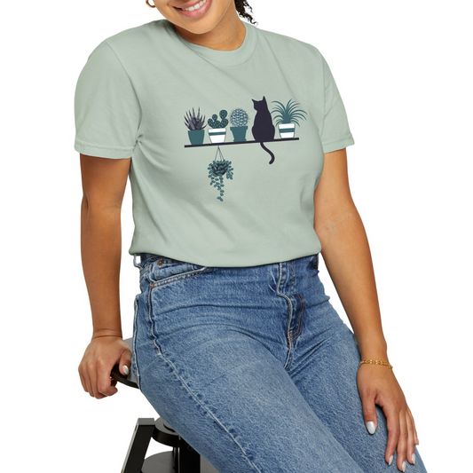 Cat and Plants T-shirt