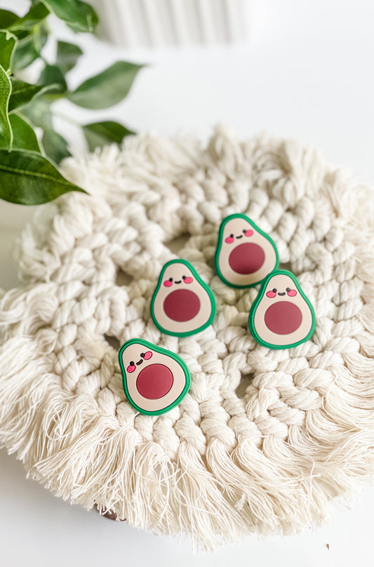 Avocado Face Straw Toppers