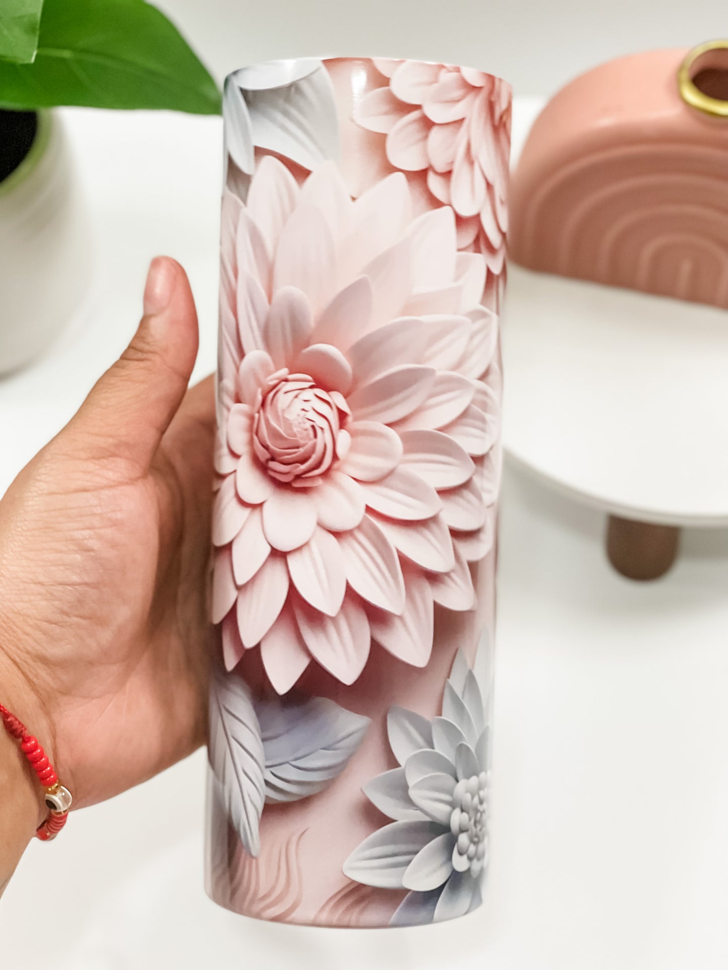 3D Flower Skinny Tumbler