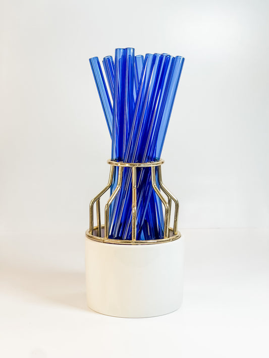 Reusable Straw ONLY - Blue-Glass