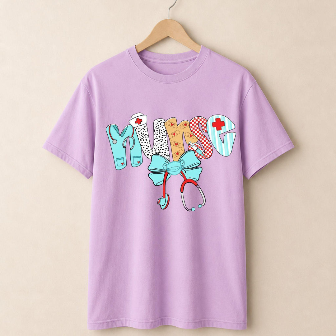 Nurse Blue Bow T-shirt