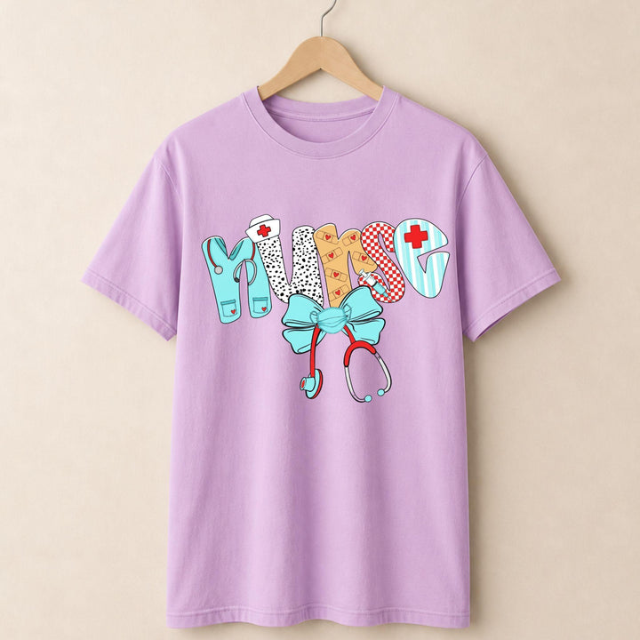 Nurse Blue Bow T-shirt