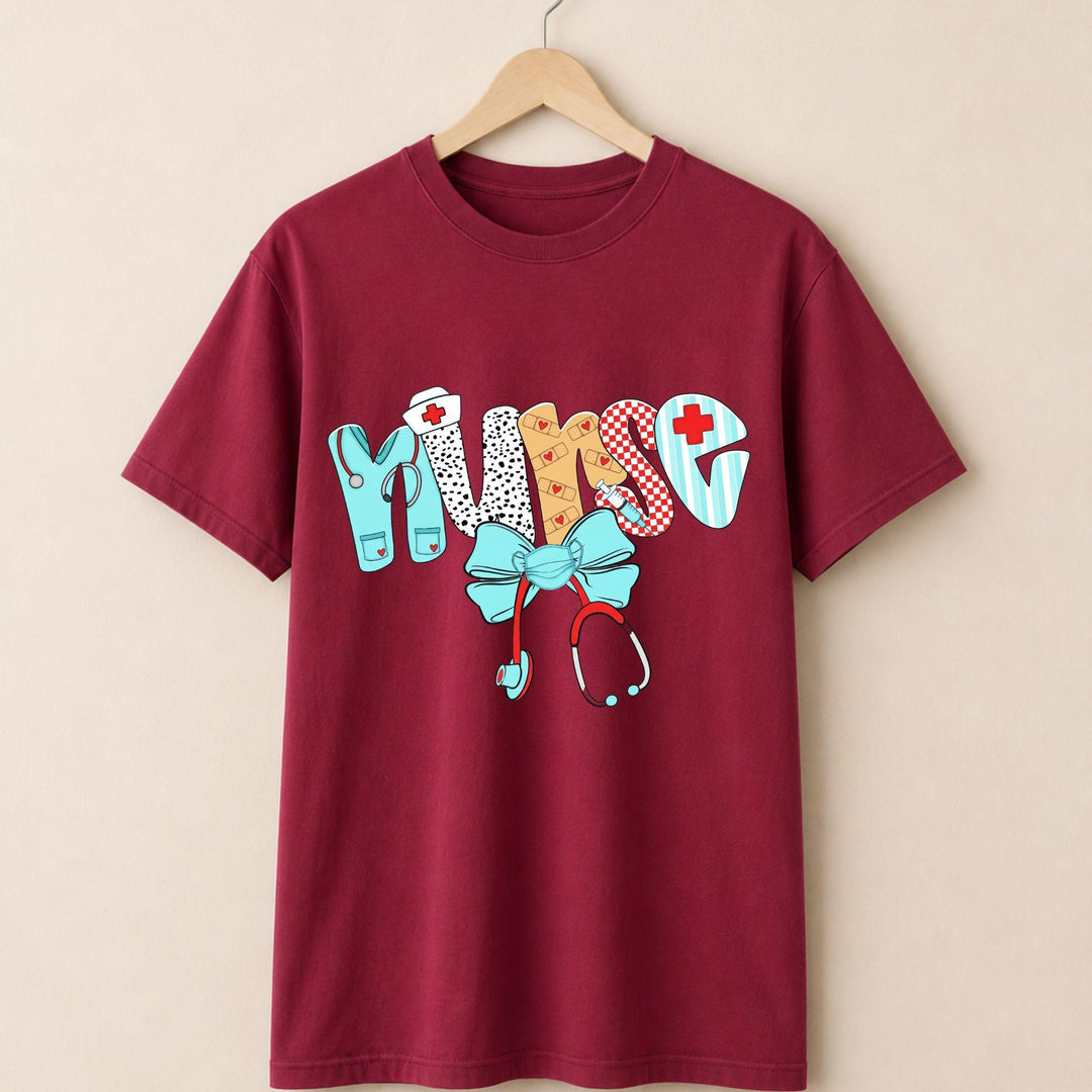 Nurse Blue Bow T-shirt