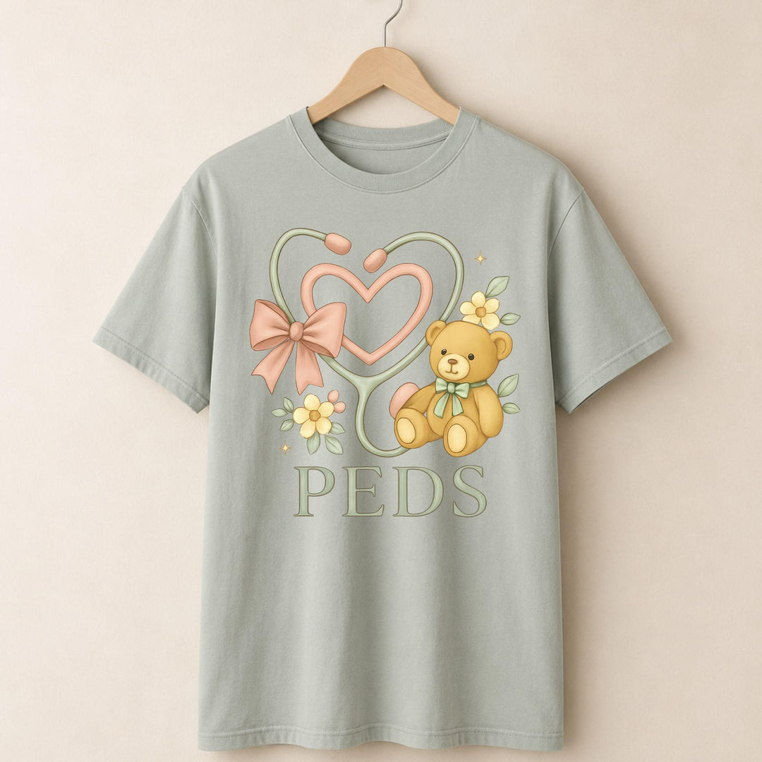 PEDs Stethoscope Teddy Bear T-shirt