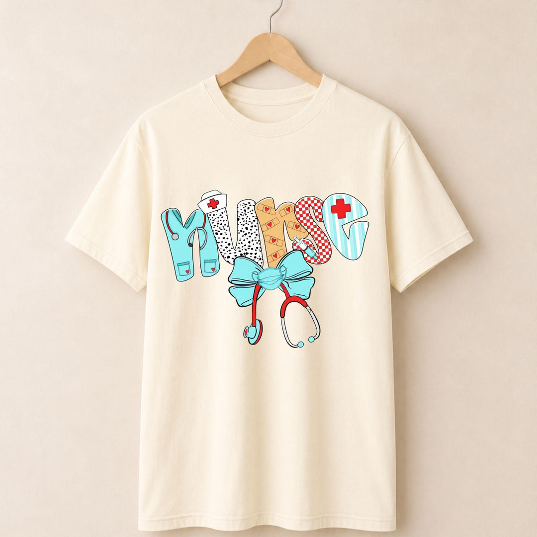 Nurse Blue Bow T-shirt