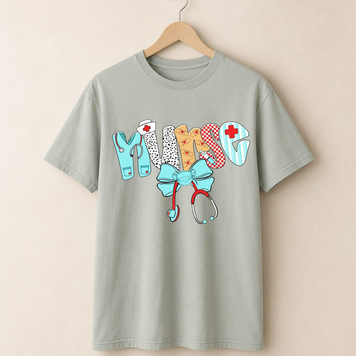 Nurse Blue Bow T-shirt