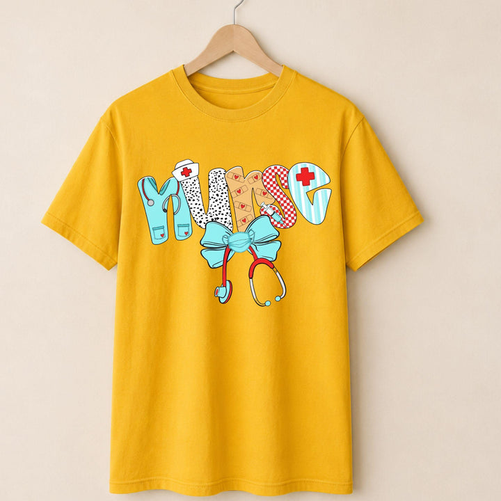 Nurse Blue Bow T-shirt