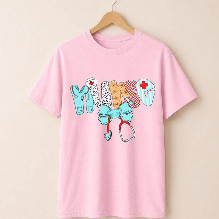 Nurse Blue Bow T-shirt