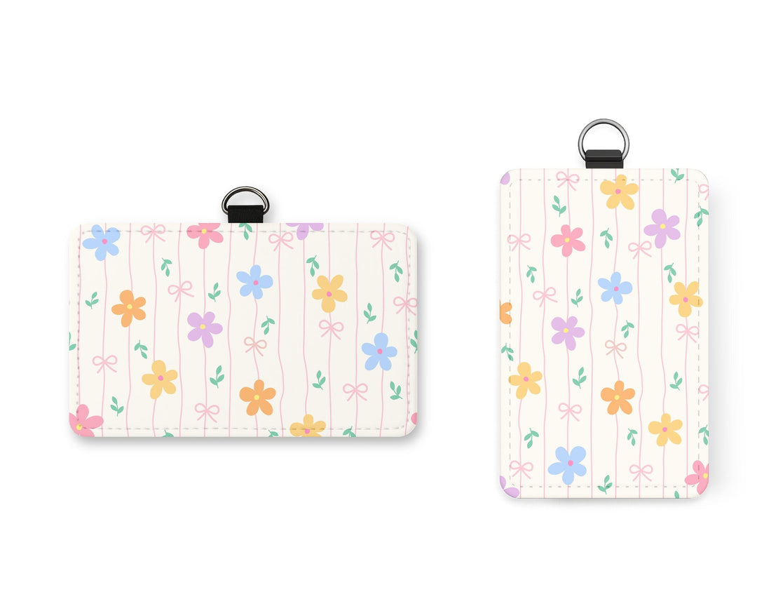 Flower Pastel ID Badge Holder