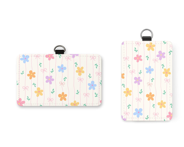 Flower Pastel ID Badge Holder