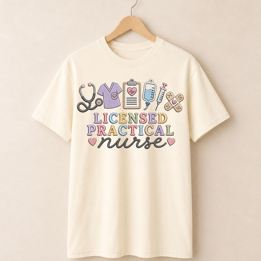 LPN Faux Embroidered T-shirt