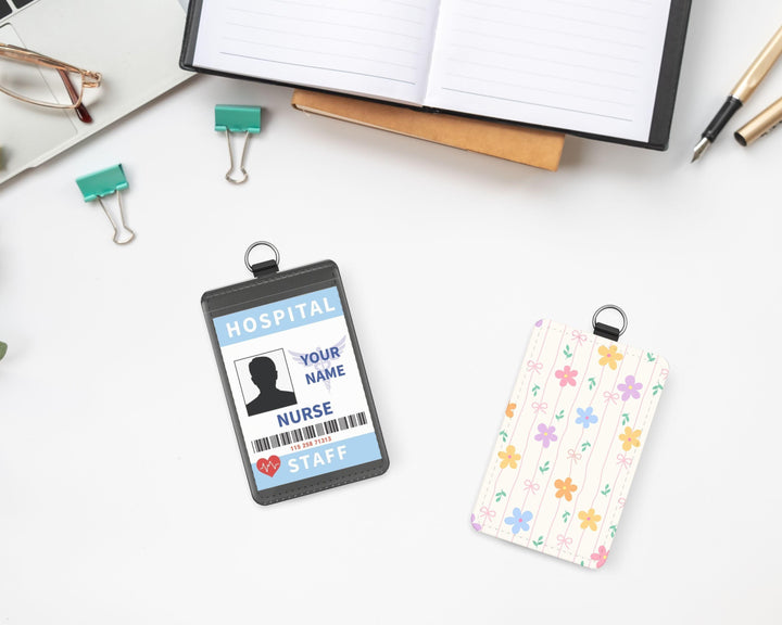 Flower Pastel ID Badge Holder