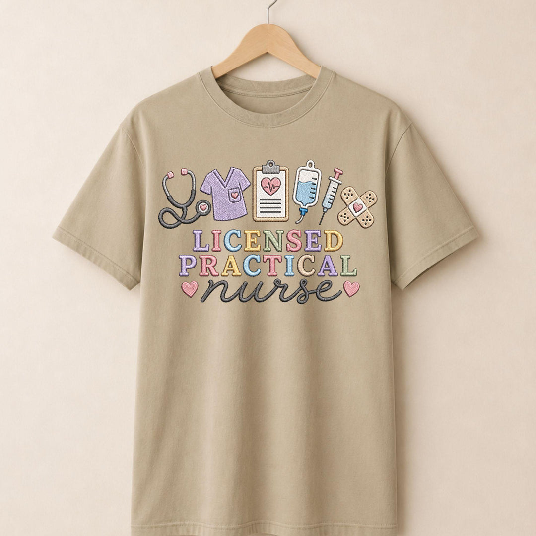 LPN Faux Embroidered T-shirt