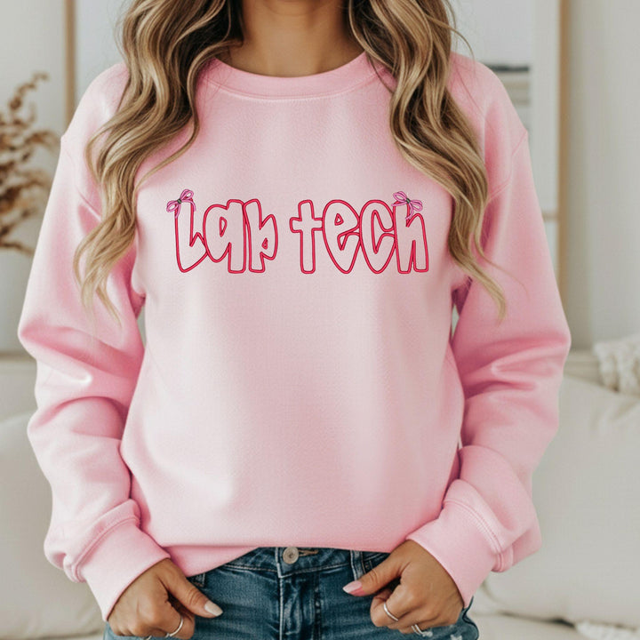 Lab Tech Bow Embroidered Crewneck