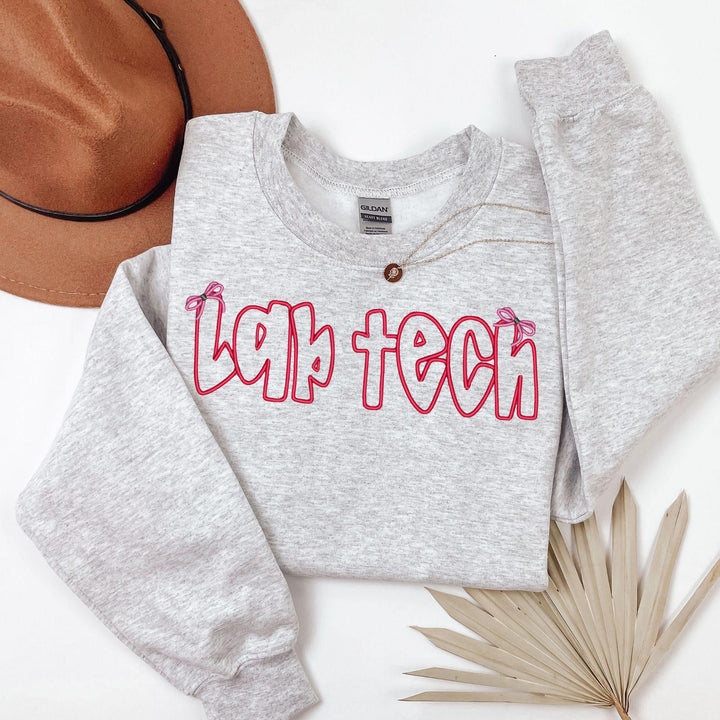 Lab Tech Bow Embroidered Crewneck