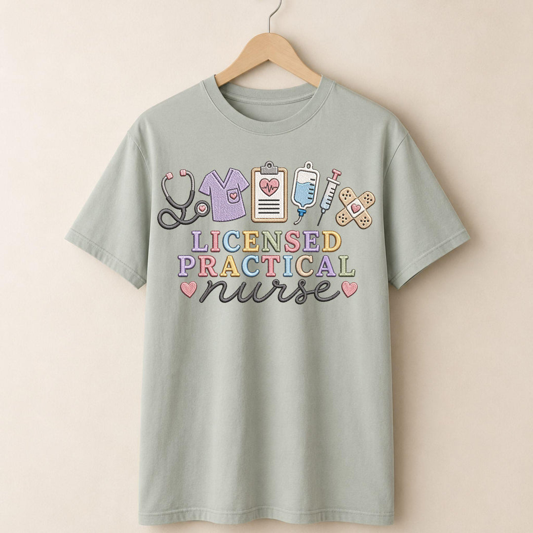 LPN Faux Embroidered T-shirt