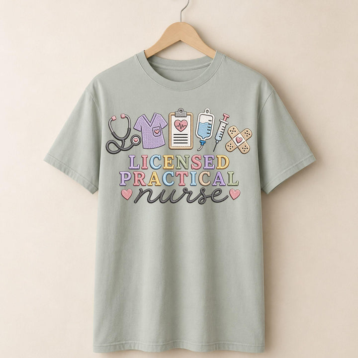 LPN Faux Embroidered T-shirt