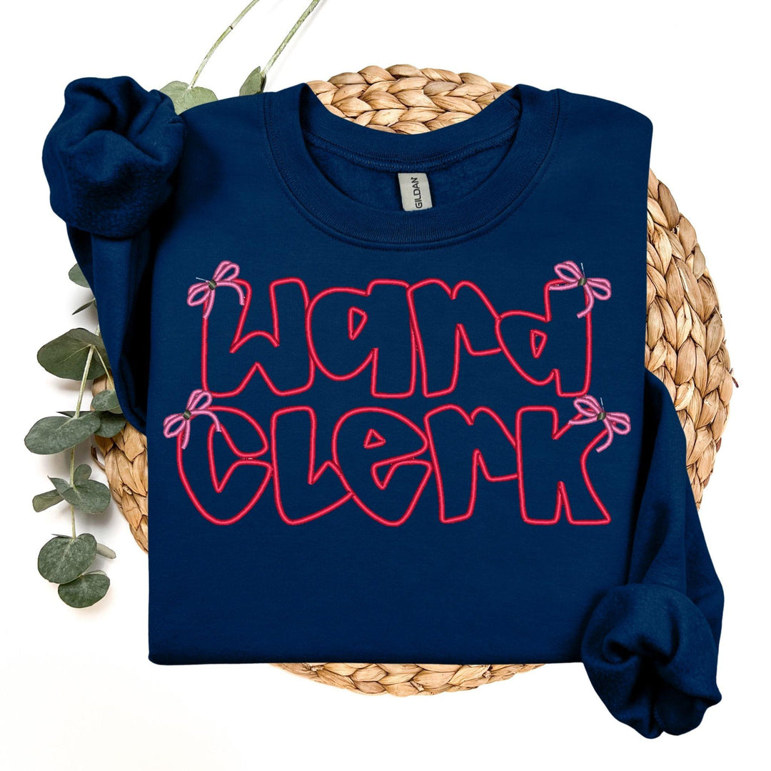 Clerk Ward Bow Embroidered Crewneck