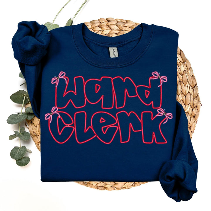 Clerk Ward Bow Embroidered Crewneck