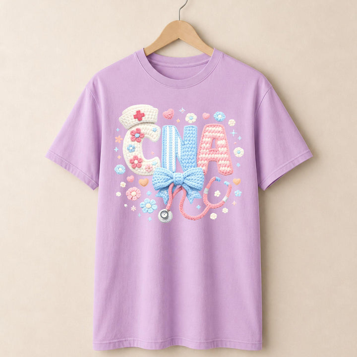 CNA Faux Embroidered T-shirt