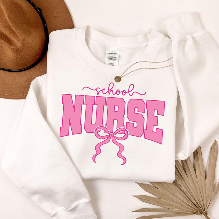 School Bow Nurse Crewneck