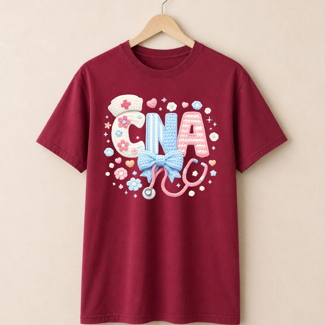 CNA Faux Embroidered T-shirt