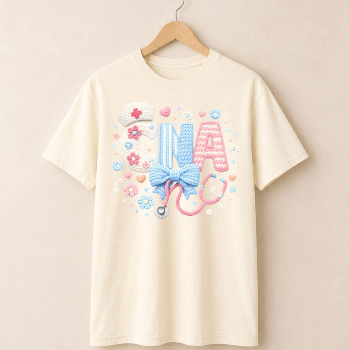 CNA Faux Embroidered T-shirt