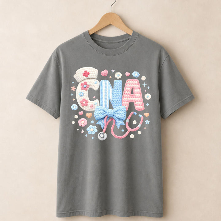 CNA Faux Embroidered T-shirt