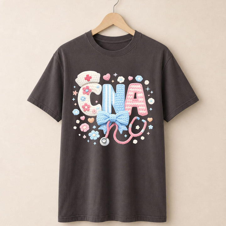 CNA Faux Embroidered T-shirt