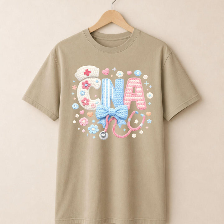 CNA Faux Embroidered T-shirt