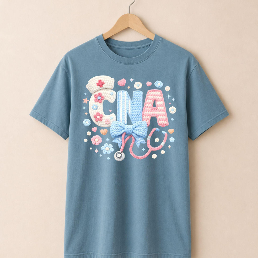 CNA Faux Embroidered T-shirt