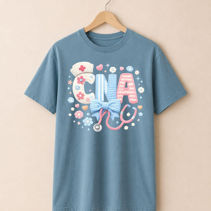 CNA Faux Embroidered T-shirt