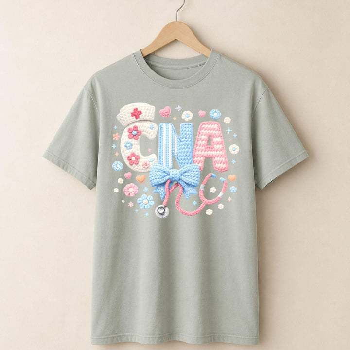 CNA Faux Embroidered T-shirt