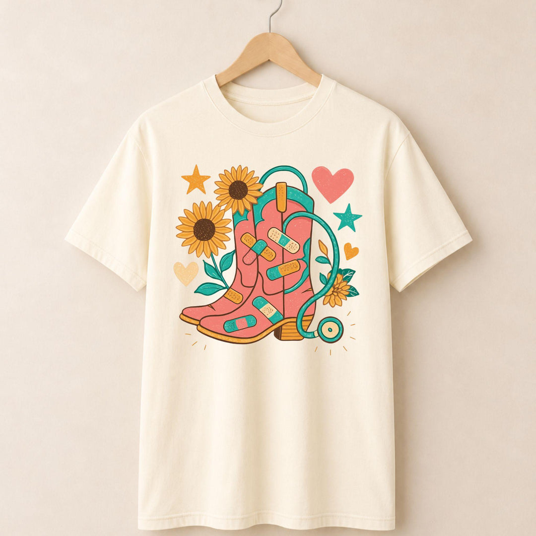 Western Nurse Boots T-shirt