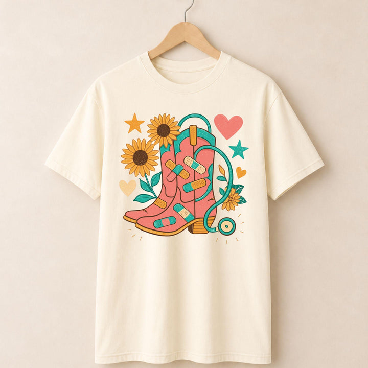 Western Nurse Boots T-shirt
