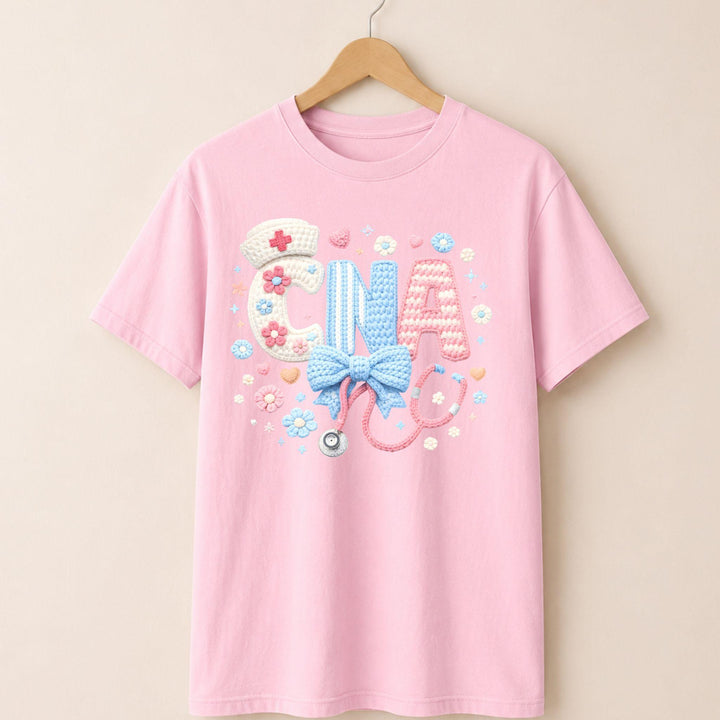 CNA Faux Embroidered T-shirt