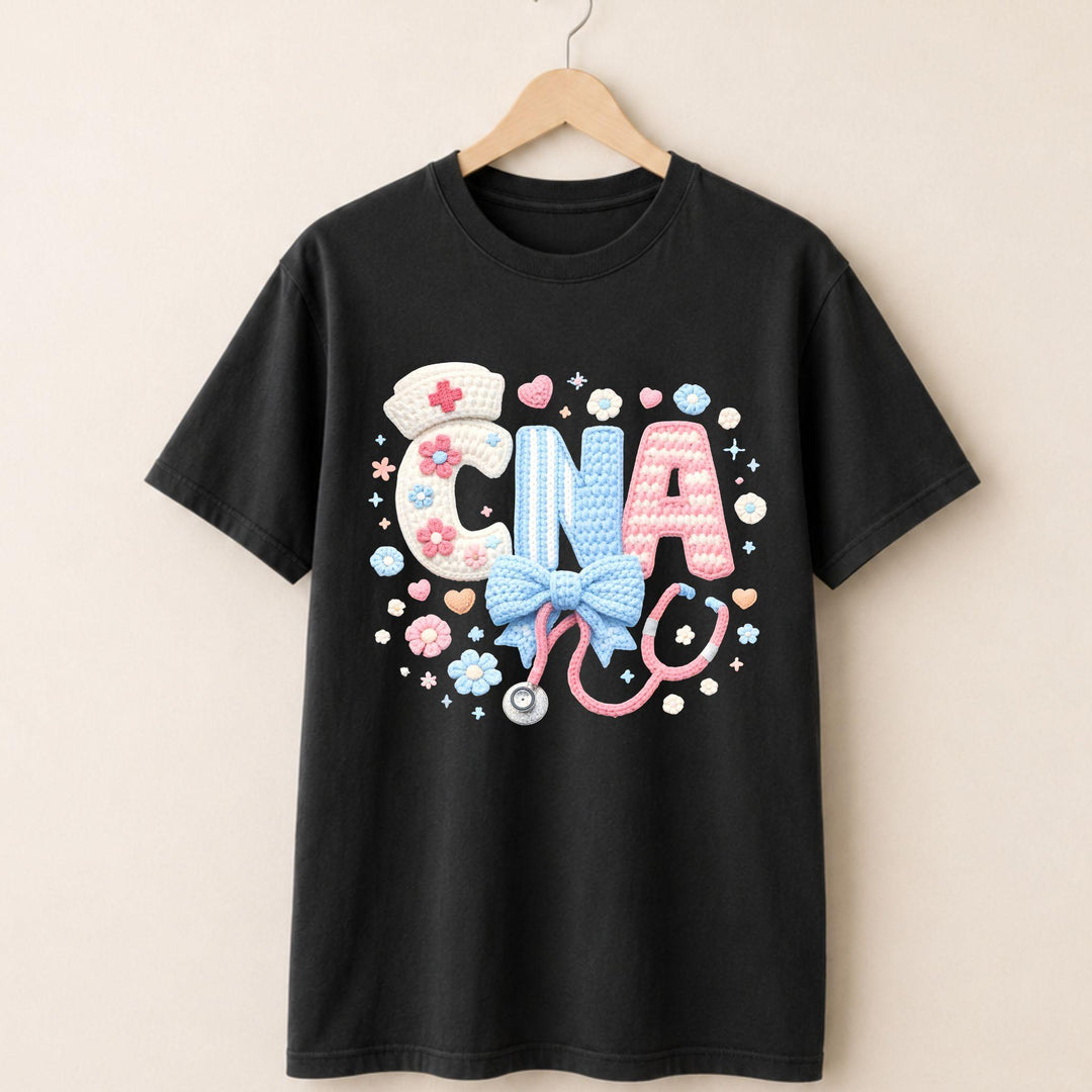 CNA Faux Embroidered T-shirt