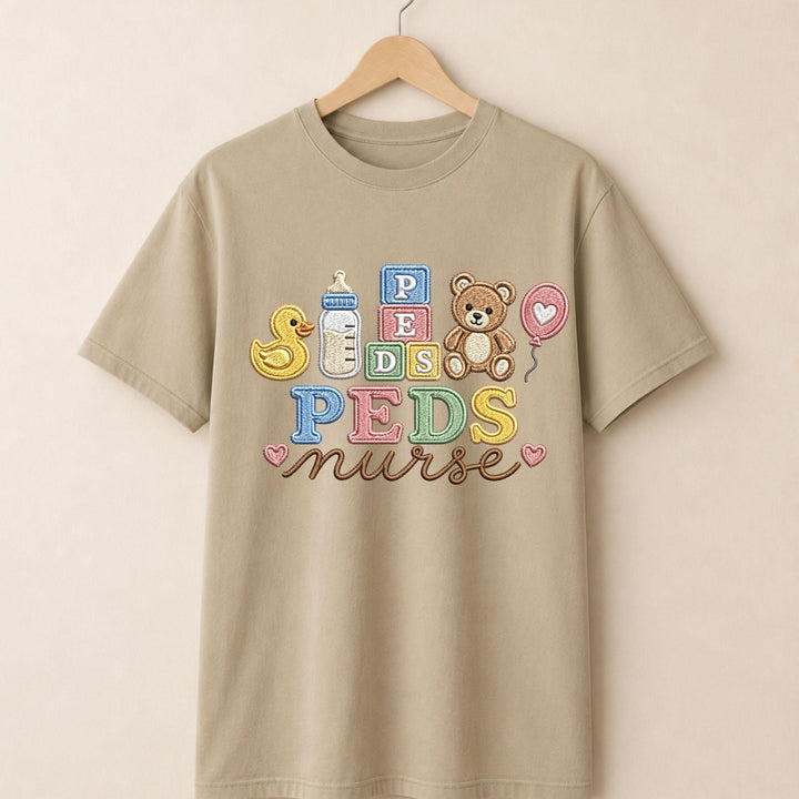 PEDs Faux Yarn Teddy Bear T-shirt