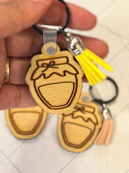 Wooden Jam Keychain