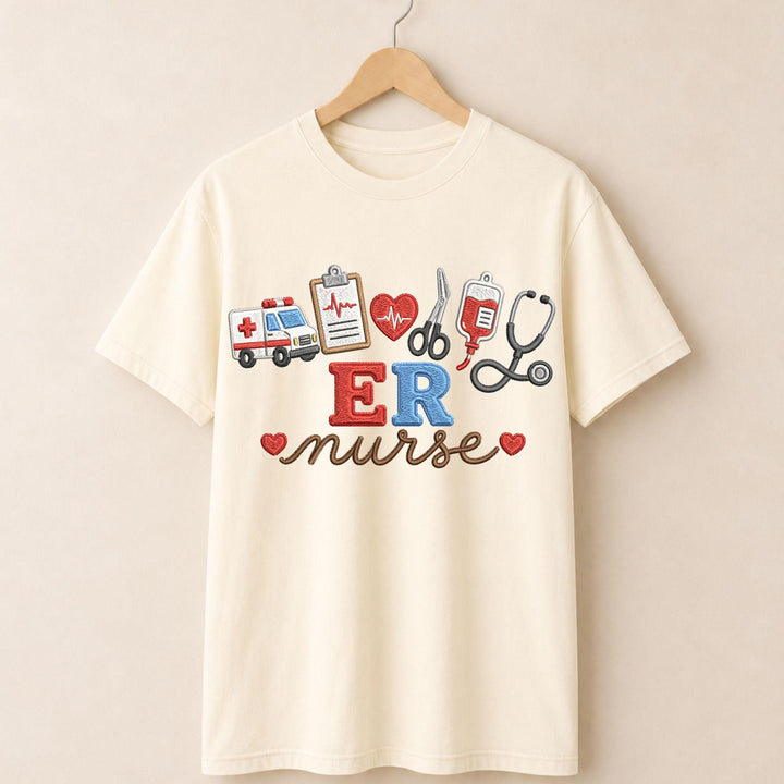ER Faux Embroidered T-shirt