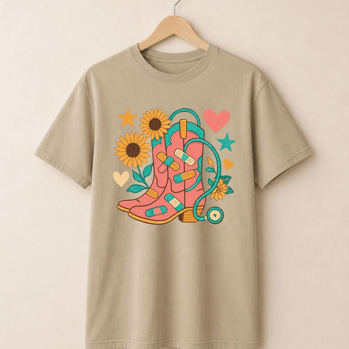 Western Nurse Boots T-shirt