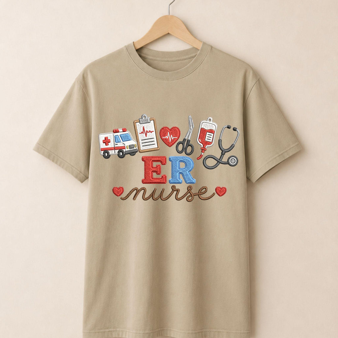 ER Faux Embroidered T-shirt