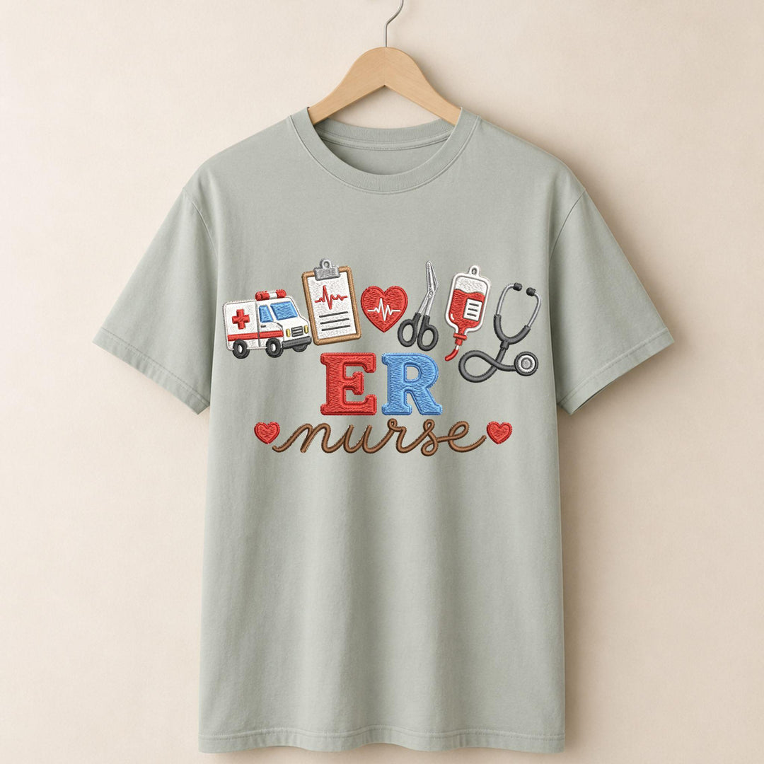 ER Faux Embroidered T-shirt