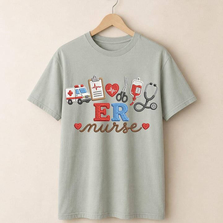 ER Faux Embroidered T-shirt