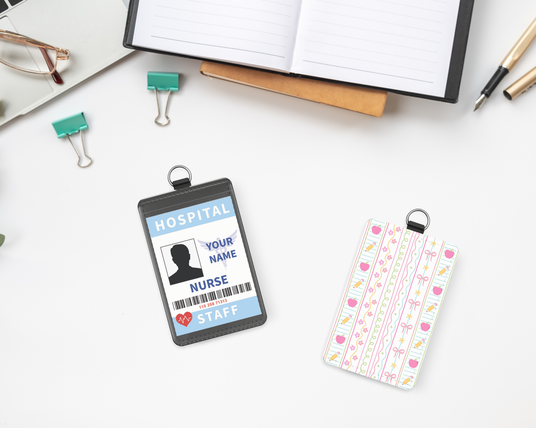 Teacher Pattern ID Badge Holder