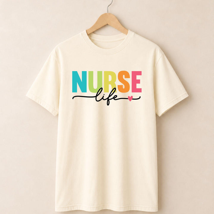 Colorful Nurse Life T-shirt.