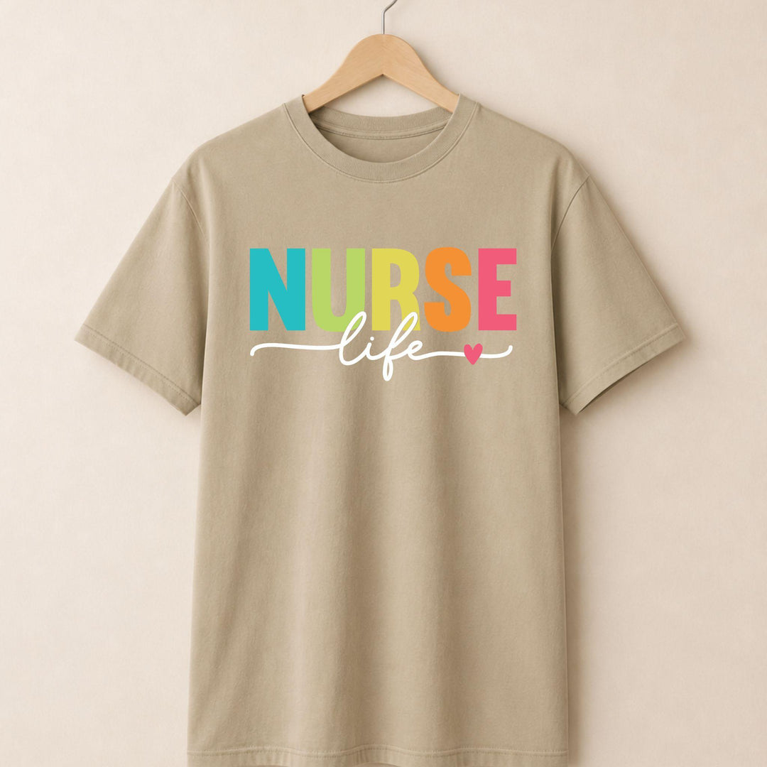 Colorful Nurse Life T-shirt.