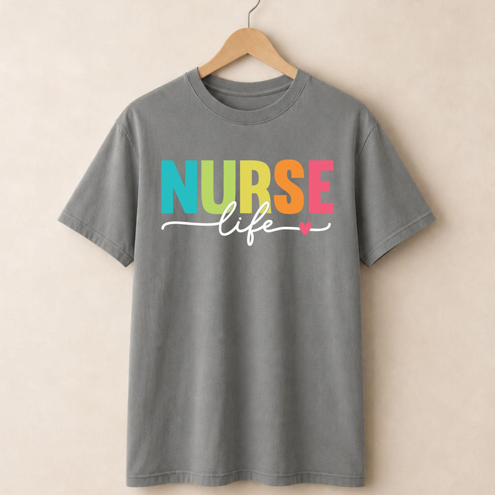 Colorful Nurse Life T-shirt.