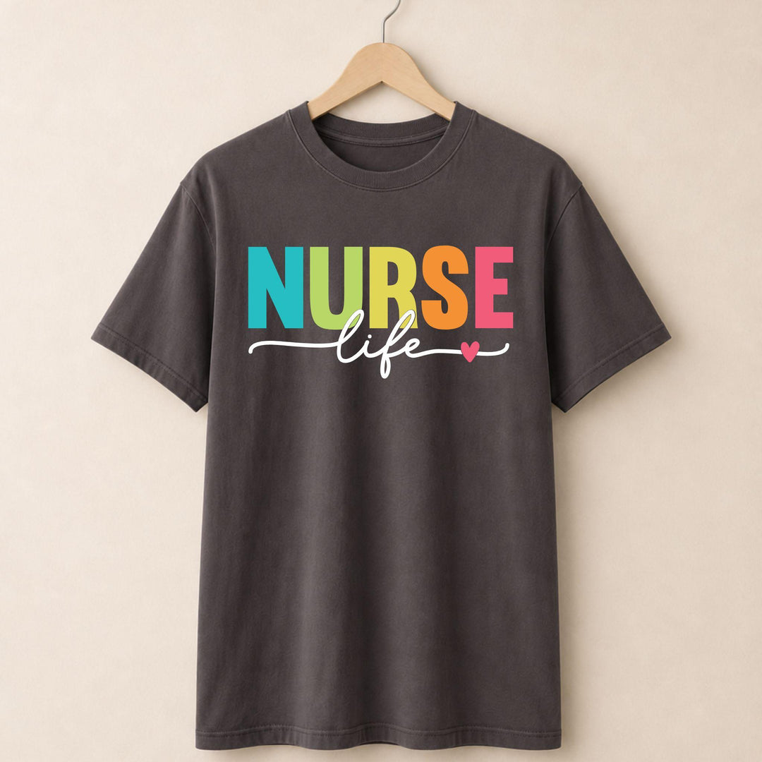 Colorful Nurse Life T-shirt.