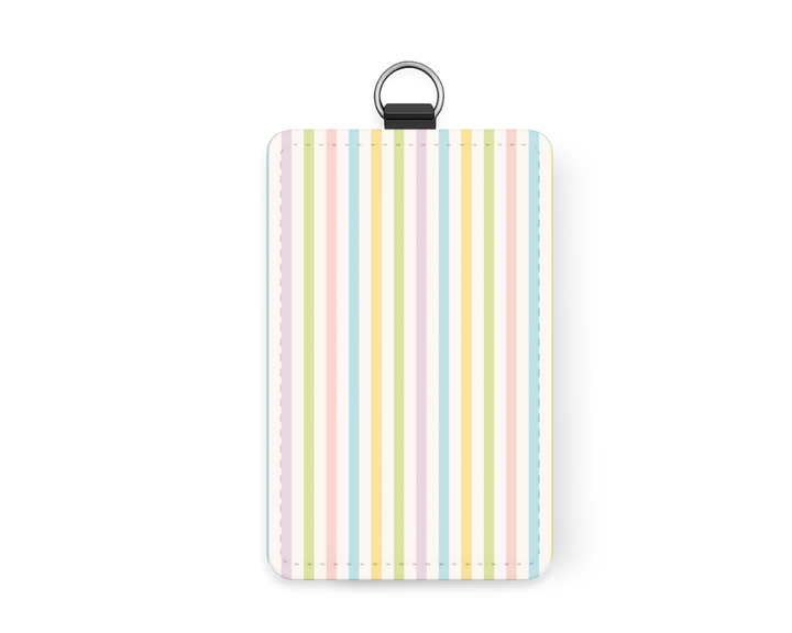 Pastel Retro Line ID Badge Holder